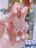 Pivoine Milano Sterling Silver and Crystal Bridal Earclips 155