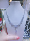 Pivoine Milano Sterling Silver and Crystal Bridal Necklace 34