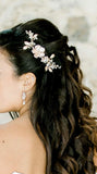 Pivoine Bridal Tiara Milano Sterling Silver and Crystal Handmade Hairpiece 83