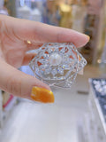 Lunachat Sterling Silver and Crystal Pearl Brooch Milano 30