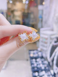Lunachat 日本工藝925純銀7-8mm 日本Akoya 珍珠金花耳環2