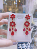 Pivoine Milano Sterling Silver and Crystal Bridal Earrings 150
