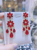 Pivoine Milano Sterling Silver and Crystal Bridal Earrings 150