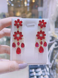Pivoine Milano Sterling Silver & Crystal Bridal Earclips | 新娘耳環｜水晶耳環｜婚嫁首飾| 結婚耳環| 新娘首飾| 裙褂耳環|婚紗耳環