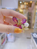 Lunachat Sterling Silver and Crystal Pearl Brooch Milano 4*