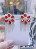 Pivoine Milano Sterling Silver & Crystal Bridal Earclips | 新娘耳環｜水晶耳環｜婚嫁首飾| 結婚耳環| 新娘首飾| 裙褂耳環|婚紗耳環