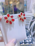 Pivoine Milano Sterling Silver and Crystal Bridal Earrings 31