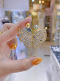 Lunachat Sterling Silver and Crystal Pearl Brooch Milano 36*