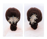 Pivoine Bridal Tiara Milano Sterling Silver and Crystal Handmade Hairpiece 52