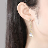 Pivoine Milano Sterling Silver and Crystal Bridal Earrings 132