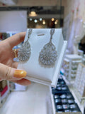 Pivoine Milano Sterling Silver and Crystal Bridal Earrings 95
