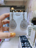 Pivoine Milano Sterling Silver and Crystal Bridal Earrings 95