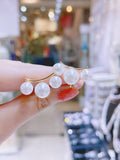 Lunachat 日本925純銀白色三珍珠貝夾耳環Earclips