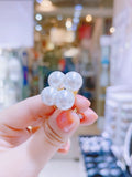 Lunachat 日本925純銀白色雙珍珠貝夾耳環Earclips