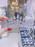 Pivoine Bridal Tiara Milano Sterling Silver and Crystal Princess Crown ｜新娘髮飾 ｜結婚頭飾 | 結婚皇冠 | wedding crown | bridal hair accessories |   swarovski headband | 結婚禮物 |  婚紗頭飾 | 皇冠頭飾香港 |  裙褂頭飾 | wedding accessories｜Bridal Tiara