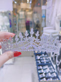 Pivoine Bridal Tiara Milano Sterling Silver and Crystal Princess Crown 38