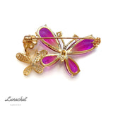 Lunachat Sterling Silver and Crystal Pearl Brooch Milano 4*