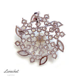 Lunachat Sterling Silver and Crystal Pearl Brooch Milano 39