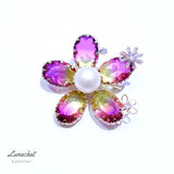珍珠水晶胸針 ｜心口針｜brooch｜ swarovski brooches｜ 胸針香港
