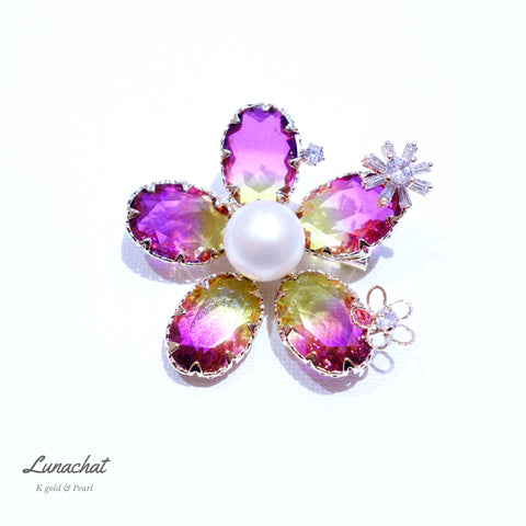 珍珠水晶胸針 ｜心口針｜brooch｜ swarovski brooches｜ 胸針香港
