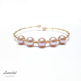 18K GOLD 天然珍珠婚嫁結婚新娘手鍊香港Bridal Wedding Pearl Bracelet 