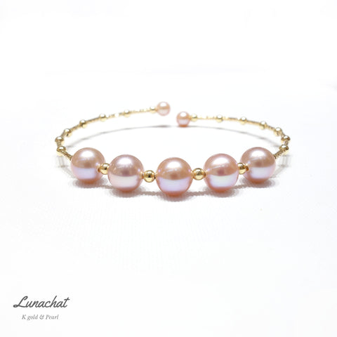 18K GOLD 天然珍珠婚嫁結婚新娘手鍊香港Bridal Wedding Pearl Bracelet 