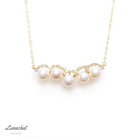 Lunachat 日本18K金精品6mm精品羽皇色系AKOYA Queen海水珍珠頸鍊｜南洋珍珠頸鏈 |大溪地珍珠頸鏈｜珍珠吊墜| pearl necklace| Akoya珍珠頸鏈香港| Wedding necklace |  結婚頸鏈 | 結婚禮物| 