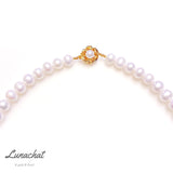 Lunachat 日本925 純銀珍珠扣9-10mm白透粉日本淡水珍珠/14mm大溪地珍珠頸鍊*