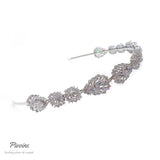 Pivoine Bridal Tiara Milano Sterling Silver and Crystal Handmade Hairpiece 80