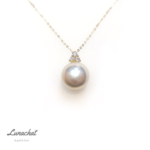 Lunachat 18K GOLD 11-12mm 南洋白珍珠頸鍊｜南洋珍珠頸鏈 |大溪地珍珠頸鏈｜珍珠吊墜| pearl necklace| Akoya珍珠頸鏈香港| Wedding necklace |  結婚頸鏈 | 結婚禮物| 