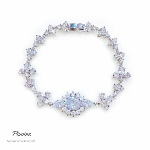 Pivoine Milano Sterling Silver and Crystal Bridal bracelet 4