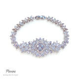 Pivoine Milano Sterling Silver and Crystal Bridal bracelet | 結婚水晶手鍊|Wedding Bracelet|Bridal Bracelet | 婚紗手鍊