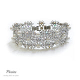 Pivoine Milano Sterling Silver and Crystal Bridal bracelet | 結婚水晶手鍊|Wedding Bracelet|Bridal Bracelet | 婚紗手鍊