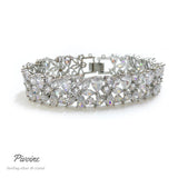 Pivoine Milano Sterling Silver and Crystal Bridal bracelet | 結婚水晶手鍊|Wedding Bracelet|Bridal Bracelet | 婚紗手鍊
