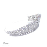 Pivoine Bridal Tiara Milano Sterling Silver and Crystal Princess Crown 53