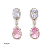 Pivoine Milano Silver Crystal Bridal Earrings|新娘耳環｜水晶耳環｜婚嫁首飾| 結婚耳環| 新娘首飾| 裙褂耳環|婚紗耳環