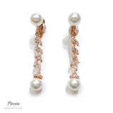 Pivoine Milano Sterling Silver & Crystal Bridal Earclips | 新娘耳環｜水晶耳環｜婚嫁首飾| 結婚耳環| 新娘首飾| 裙褂耳環|婚紗耳環