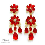 Pivoine Milano Sterling Silver & Crystal Bridal Earclips | 新娘耳環｜水晶耳環｜婚嫁首飾| 結婚耳環| 新娘首飾| 裙褂耳環|婚紗耳環
