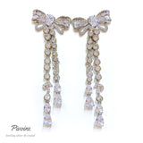 Pivoine Milano Sterling Silver & Crystal Bridal Earclips | 新娘耳環｜水晶耳環｜婚嫁首飾| 結婚耳環| 新娘首飾| 裙褂耳環|婚紗耳環