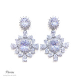 Pivoine Milano Sterling Silver and Crystal Bridal Earclips 149