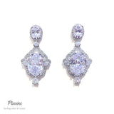 Pivoine Milano Sterling Silver and Crystal Bridal Earrings 104