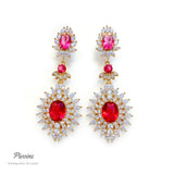 Pivoine Milano Sterling Silver and Crystal Bridal Earrings 98*