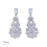 Pivoine Milano Sterling Silver and Crystal Bridal Earrings 91