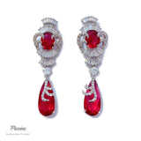Pivoine Milano Sterling Silver and Crystal Bridal Earrings 15