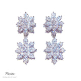 Pivoine Milano Sterling Silver and Crystal Bridal Earrings 27