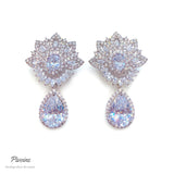 Pivoine Milano Sterling Silver and Crystal Bridal Earclips 28
