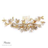 Pivoine Bridal Tiara Milano Sterling Silver and Crystal Handmade Hairpiece 47