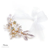 Pivoine Bridal Tiara Milano Sterling Silver and Crystal Wedding Corsage 6