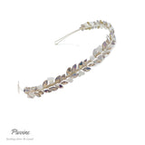 Pivoine Bridal Tiara Milano Sterling Silver and Crystal Handmade Hairpiece 4