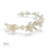 Pivoine Bridal Tiara Milano Sterling Silver and Crystal Handmade Hairpiece 77